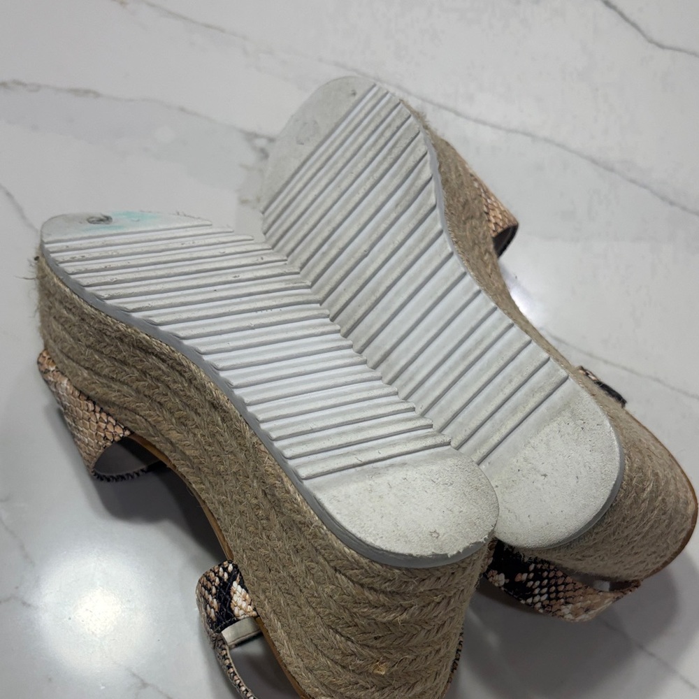 Gianni Bini Neutral Snake-Print Espadrille Platform Sandals - Picture 12 of 14